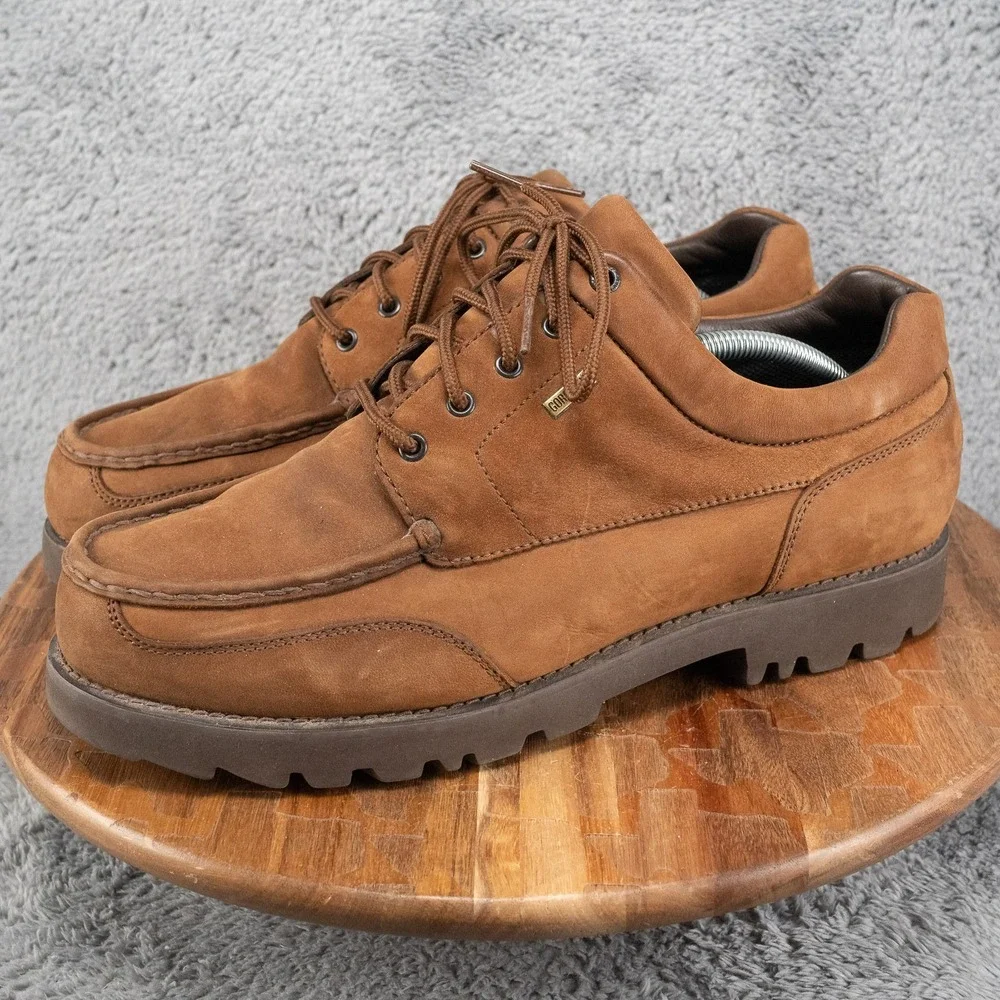 Rockport Waterproof Oxfords Shoes Men's Sz 12 XW Brown Leather Lace Up Gore-Tex